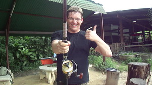 vissen op het Bor Sang-meer net buiten Chang mai op Mekong-catfish.